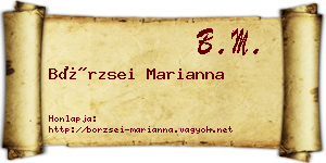 Börzsei Marianna névjegykártya