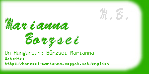 marianna borzsei business card